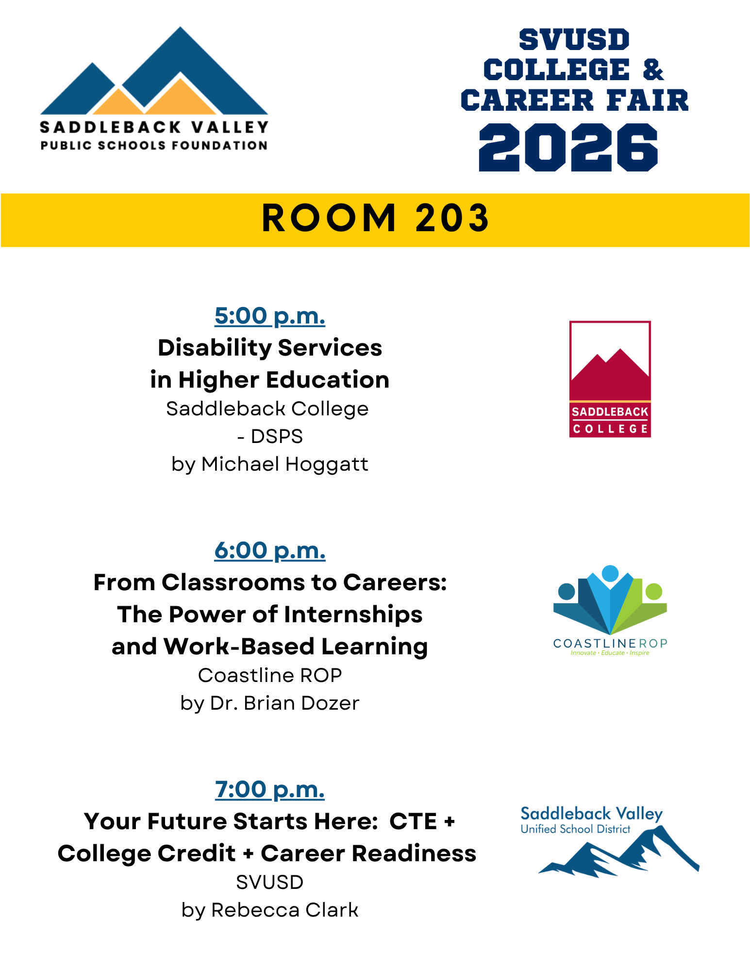 Room 203 Flyer